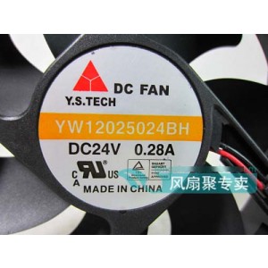 Y.S.TECH YW12025024BH 24V 0.28A 2wires Cooling Fan